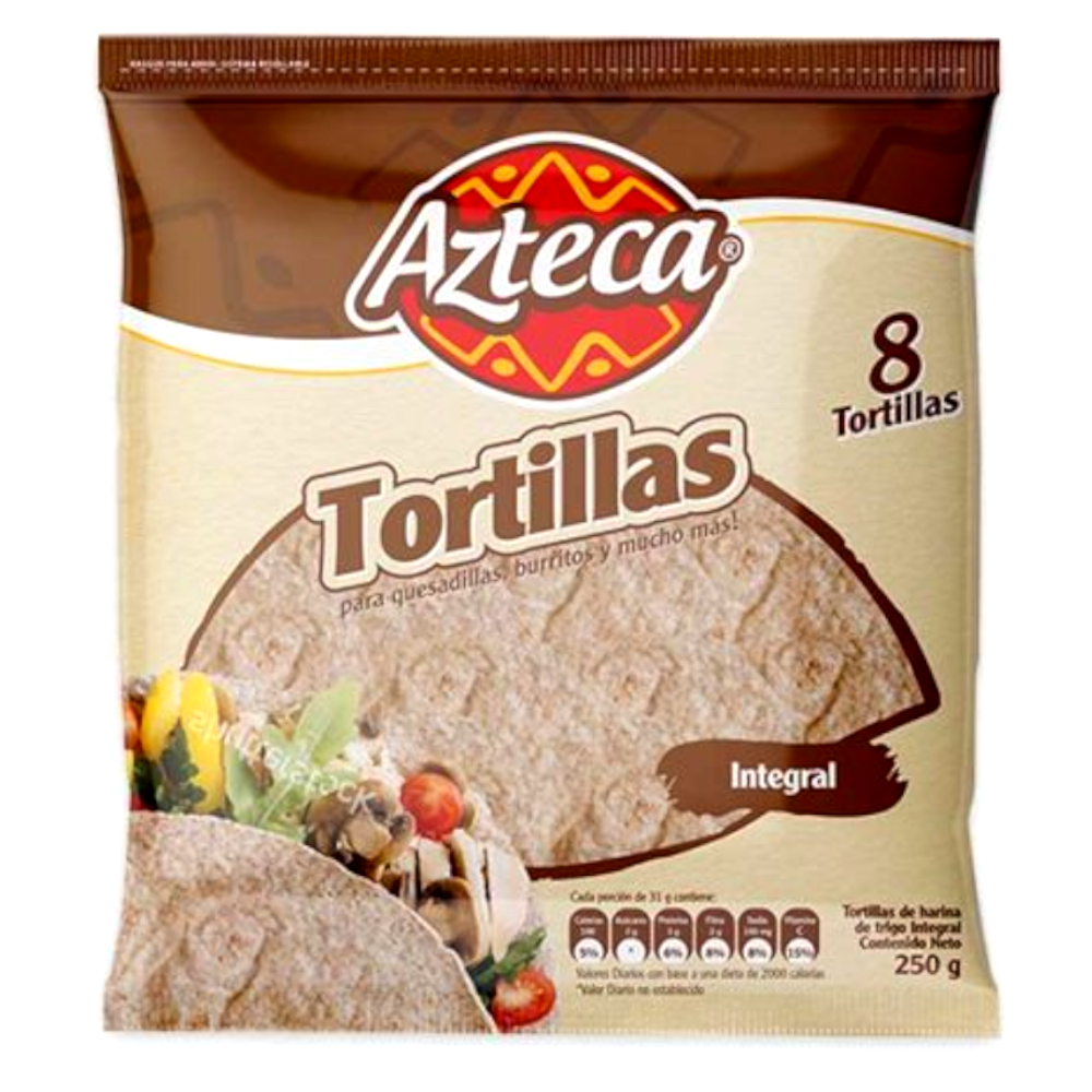 Tortillas Integrales Azteca 8 Unidades 250Gr | SuperBooM